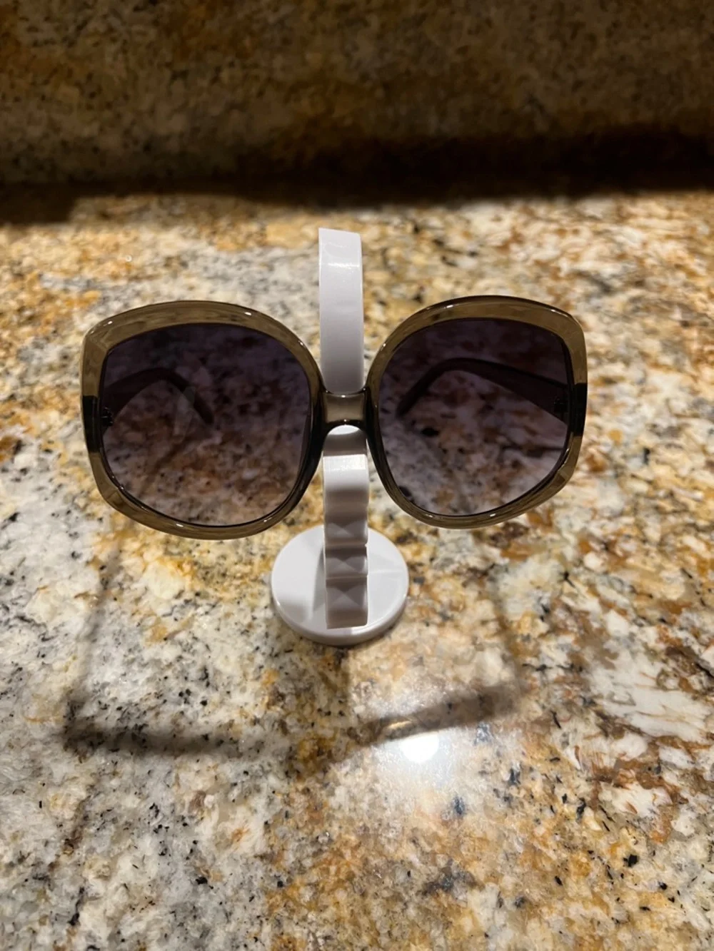 Oversized Square Sunglasses - Smoky Gray Frames with Gradient Lenses
